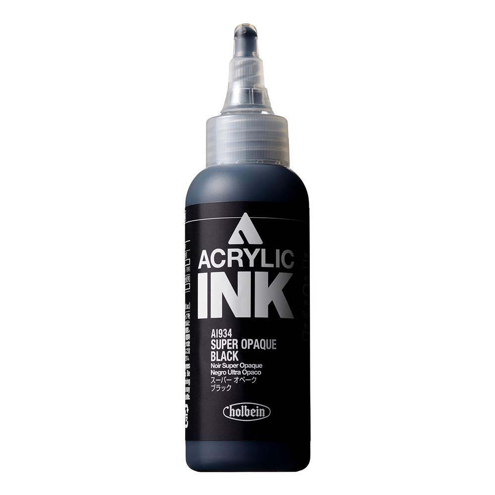 Holbein Acrylic Ink - Super Opaque Black 100ml