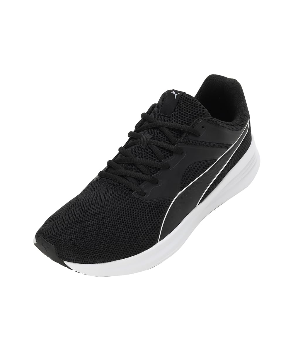 PUMA Unisex's Transport Running Shoe, Puma Black Puma White, US:5