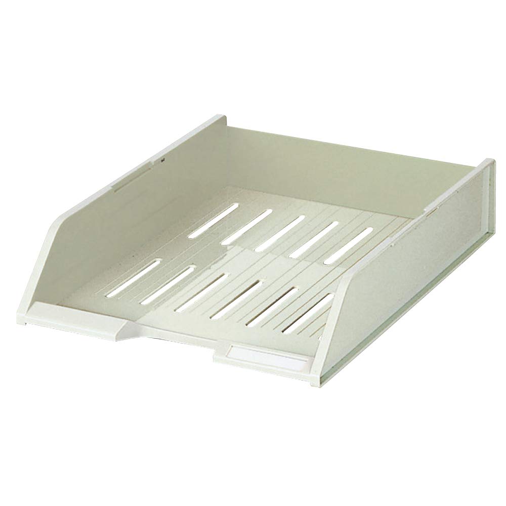 Kokuyo Stackable Letter Tray, Office Paper Organizer Tray, Up to 3 Tires, A4, Light Gray, Japan Import (DT-40NM)