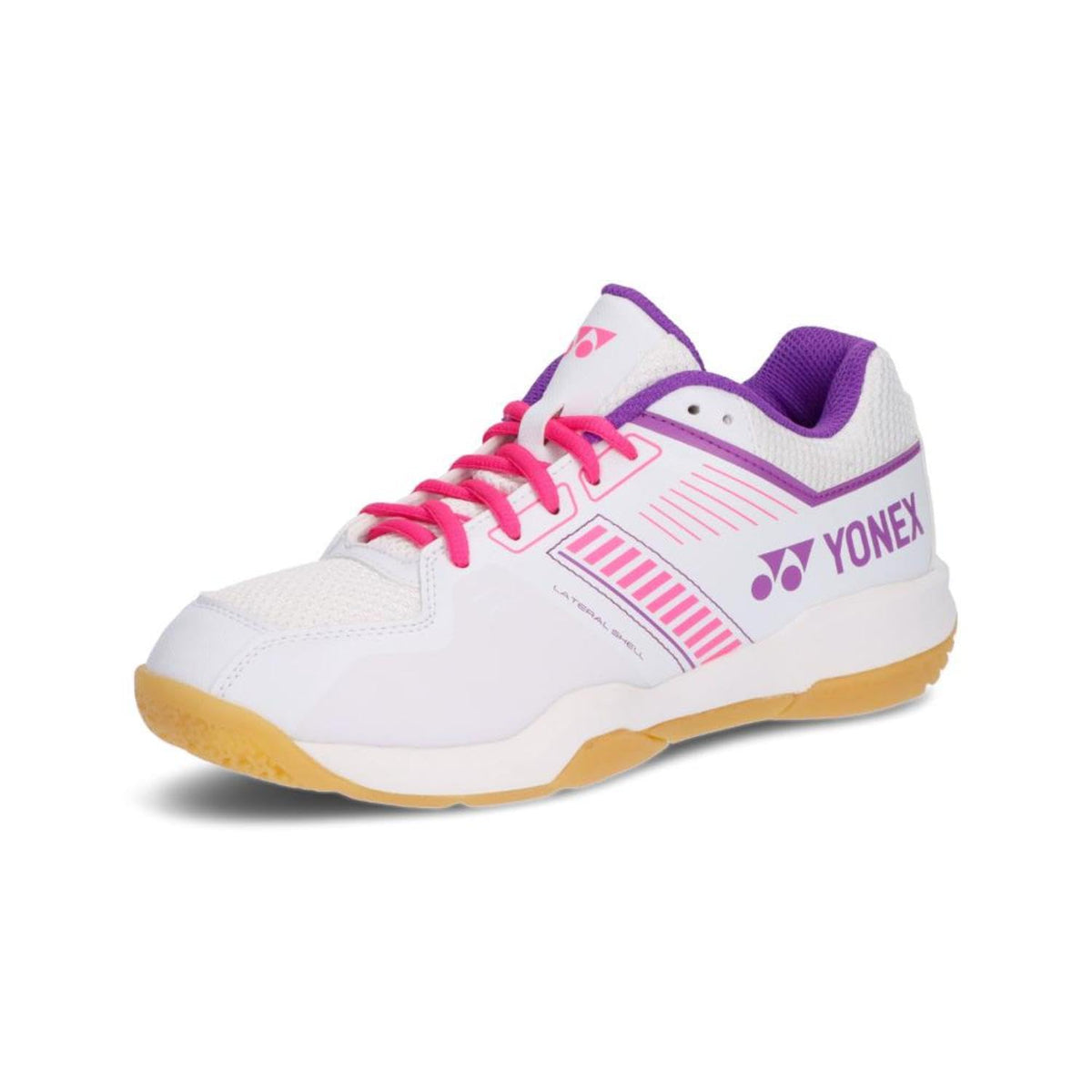 Yonex Power Cushion Strider Flow Badminton Shoes, White/Pink (062), 23.0 cm