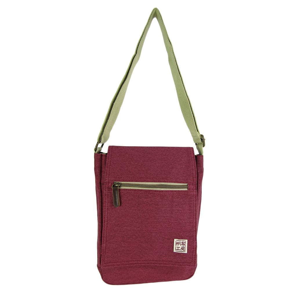 Hanpu Kobo Shoulder Bag [Shoulder Bag, Men's, Women's, Canvas, Shoulder Bag, Crossbody B5, Canvas] 3X55 Beige