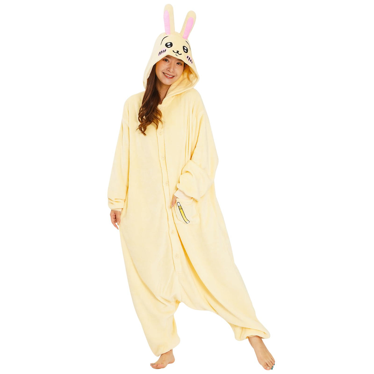 SAZAC Kigurumi -Usagi - Onesie Jumpsuit Halloween Costume Cream