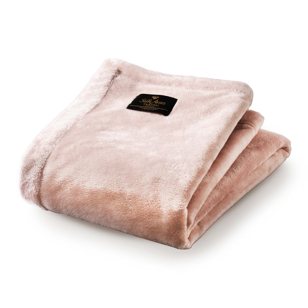 Soft and light silk blanket Silk Aura made in Japan 63x79 inches (160x200cm) (classic rose)