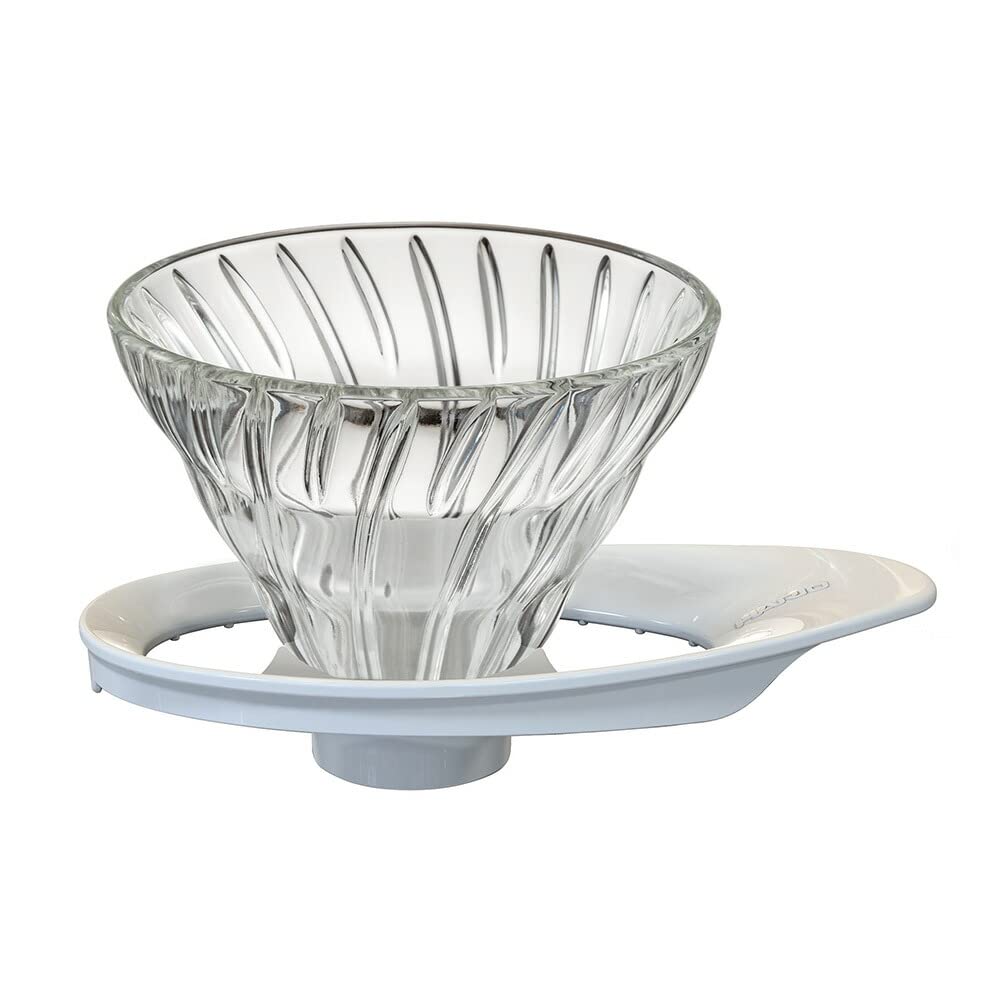 HARIO V60 VDGR-01-B Heat Resistant Glass Transparent Dripper, 01, For 1 to 2 Cups, Black, Made in Japan