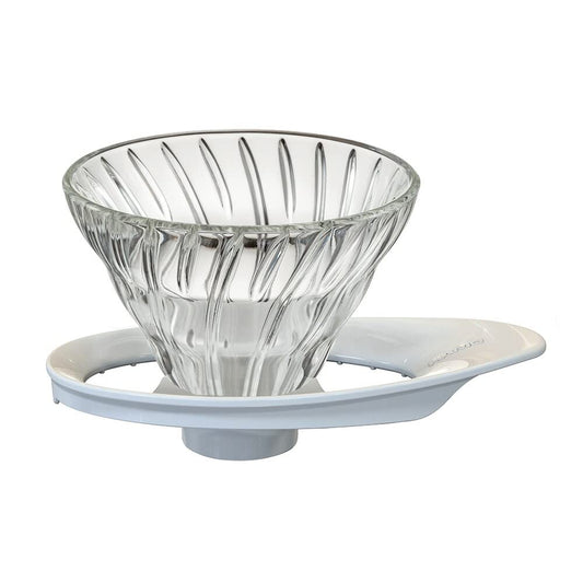 HARIO V60 VDGR-01-B Heat Resistant Glass Transparent Dripper, 01, For 1 to 2 Cups, Black, Made in Japan