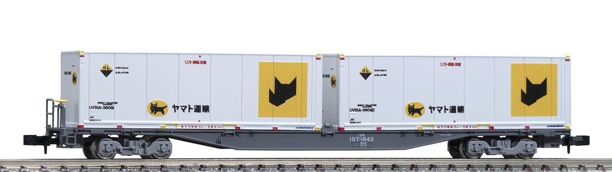 Tomytec 8756 N Gauge JR Koki 107 Model with New Paint, Yamato Transport Container, Railway Model