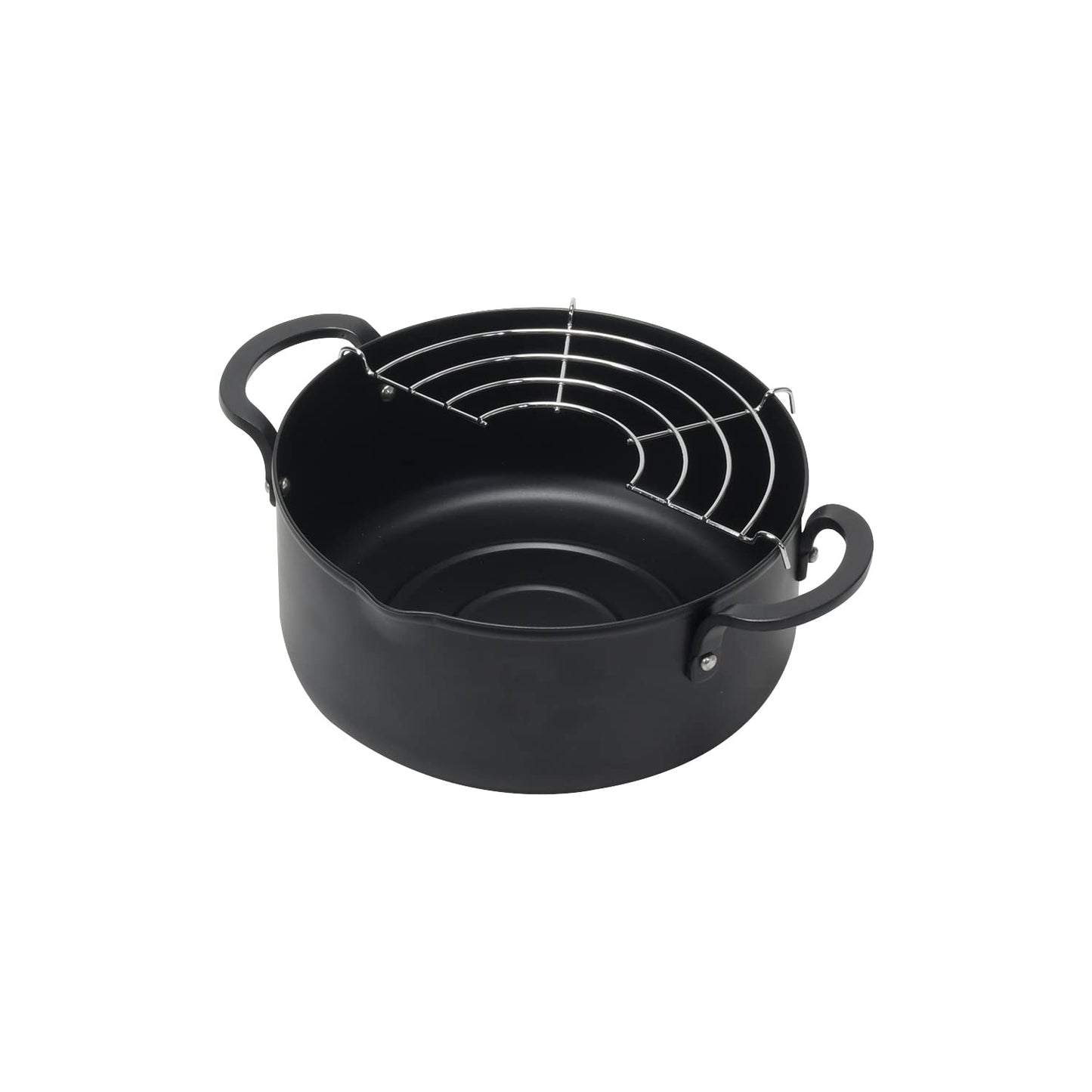 Pearl Metal Chiino HB-6579 Tempura Pot, 7.1 inches (18 cm), Iron, Induction Compatible, Compatible with All Heat Sources, Cino