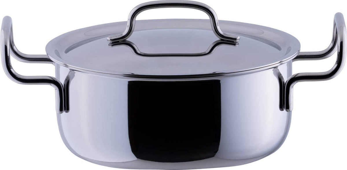 Miyazaki Seisakusho GEO-16T Geo Double Handed Pot, 6.3 inches (16 cm), Made in Japan, Induction Compatible, All Heat Sources, 15 Years Warranty
