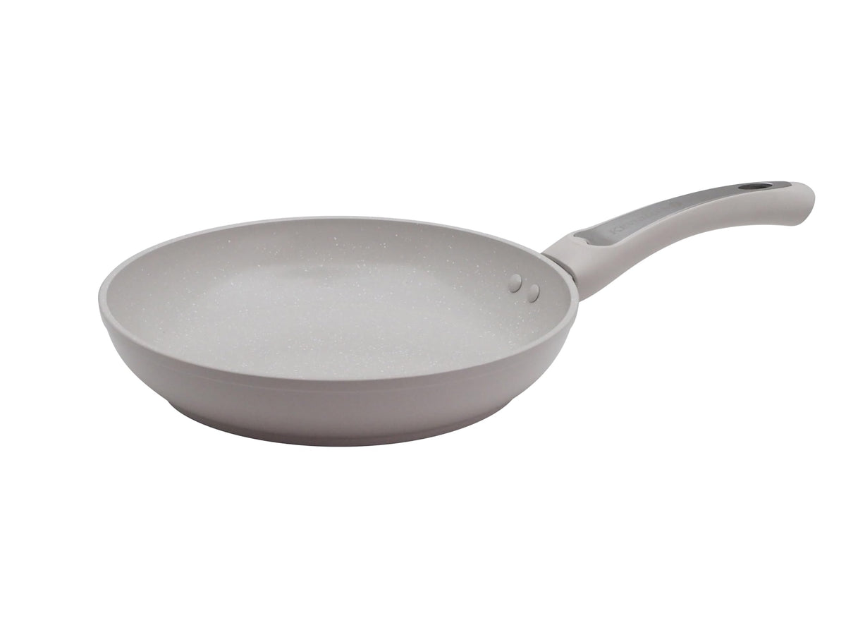 Kevnhaun KDS.9585 Ceramic Frying Pan, 9.4 inches (24 cm), Earth Gray, Induction Compatible, Gas Fire Compatible, PFOA PFOS Free, Aluminum, Non-Stick Double Layer Ceramic Coating, Thick Sole, Capacity
