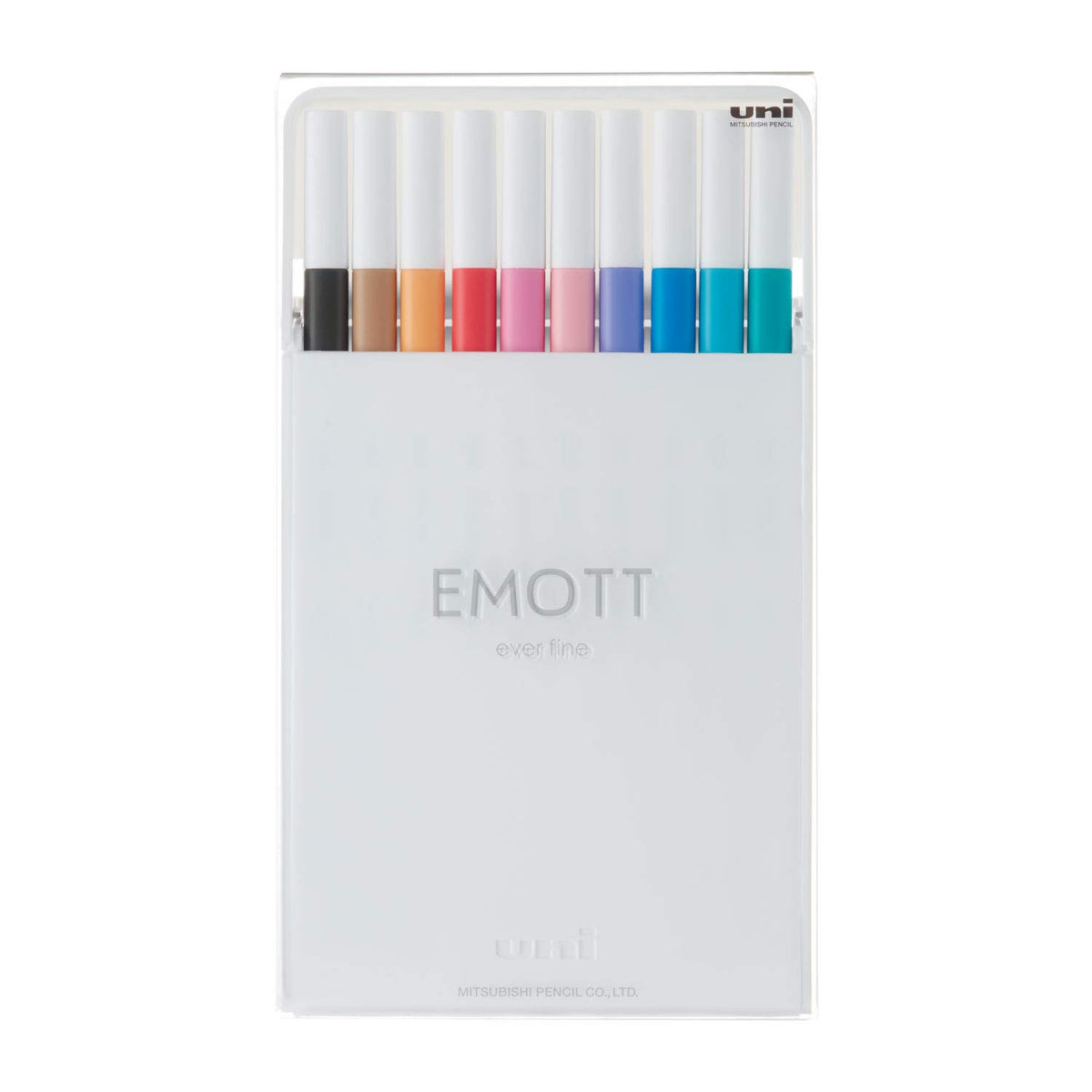 Uni EMOTT Fineliner Pen Set #2, 10-Colors