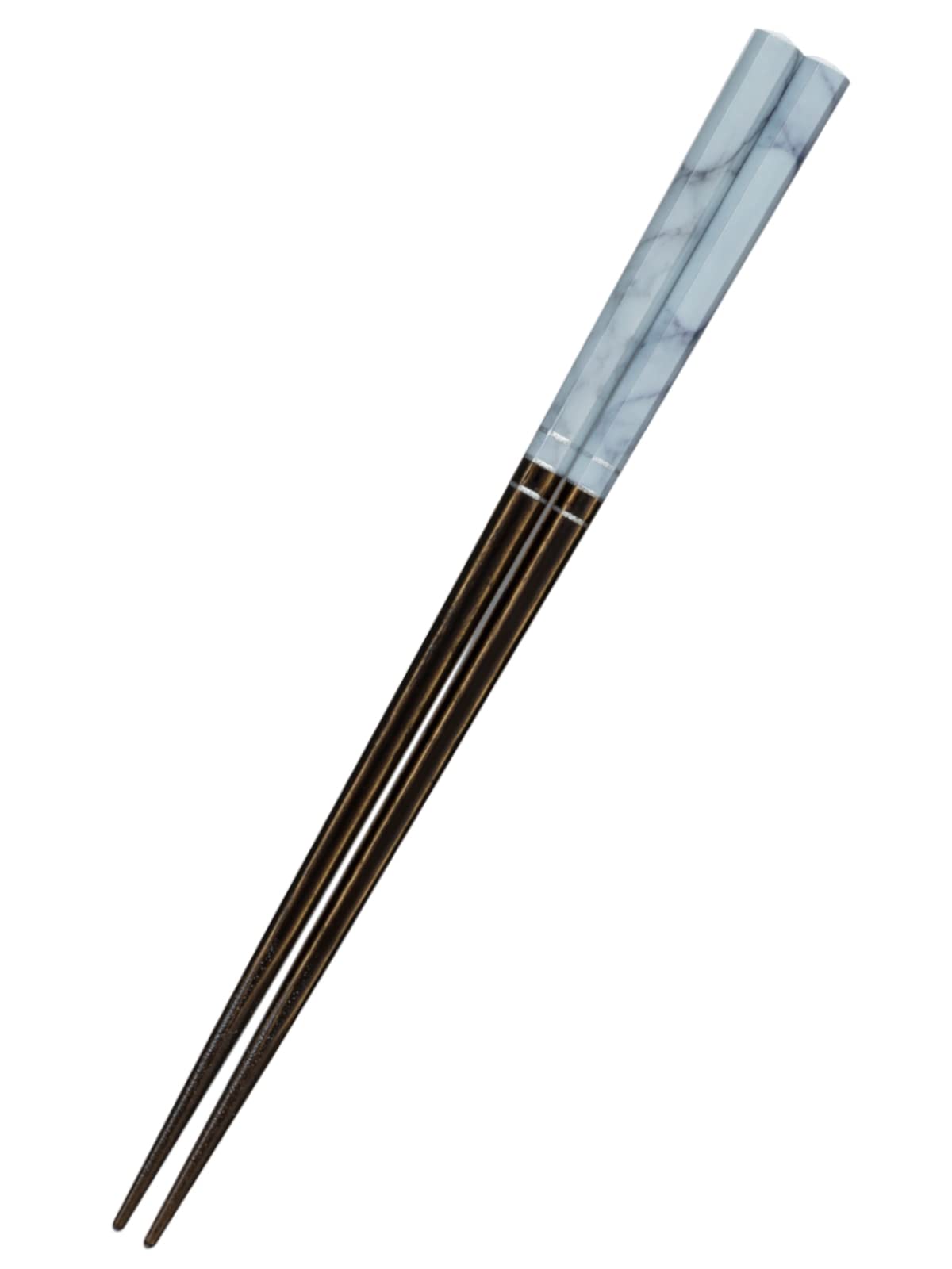 Nakano Chopsticks, Painted Chopsticks, Dishwasher Safe, Natural Wood, 8.7 inches (22 cm), Marble, Gray, Non-Slip, Easy to Grip, Hexagonal Chopsticks, Wakasa Painted Chopsticks, Made in Japan