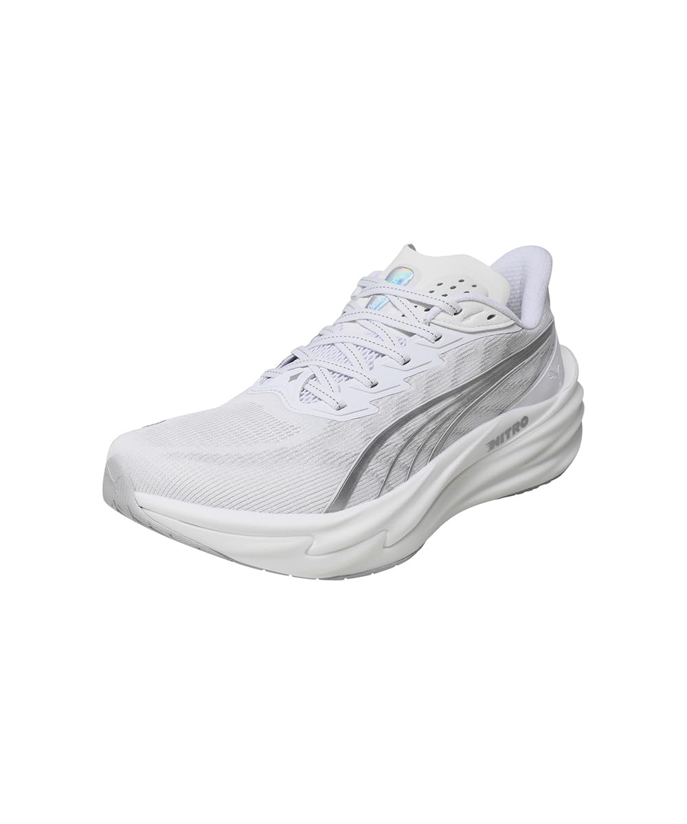 PUMA Men's Division Nitro 4 312123 Running Shoe, 26 Spring/Summer Color PUMA White/Feather Gray (02), 30.0 cm