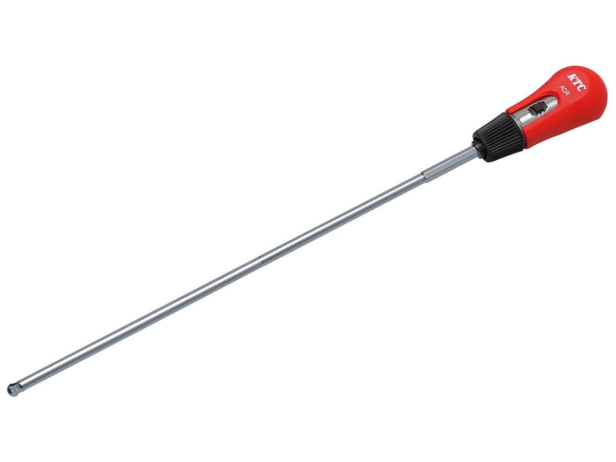 KTC ADR10-06BP Car Headlight Optical Axis Adjustment Wrench Ball Point Hexagon (Ratchet Type) Hex Size 0.2 inch (6 mm), Total Length 14.4 inches (365 mm)