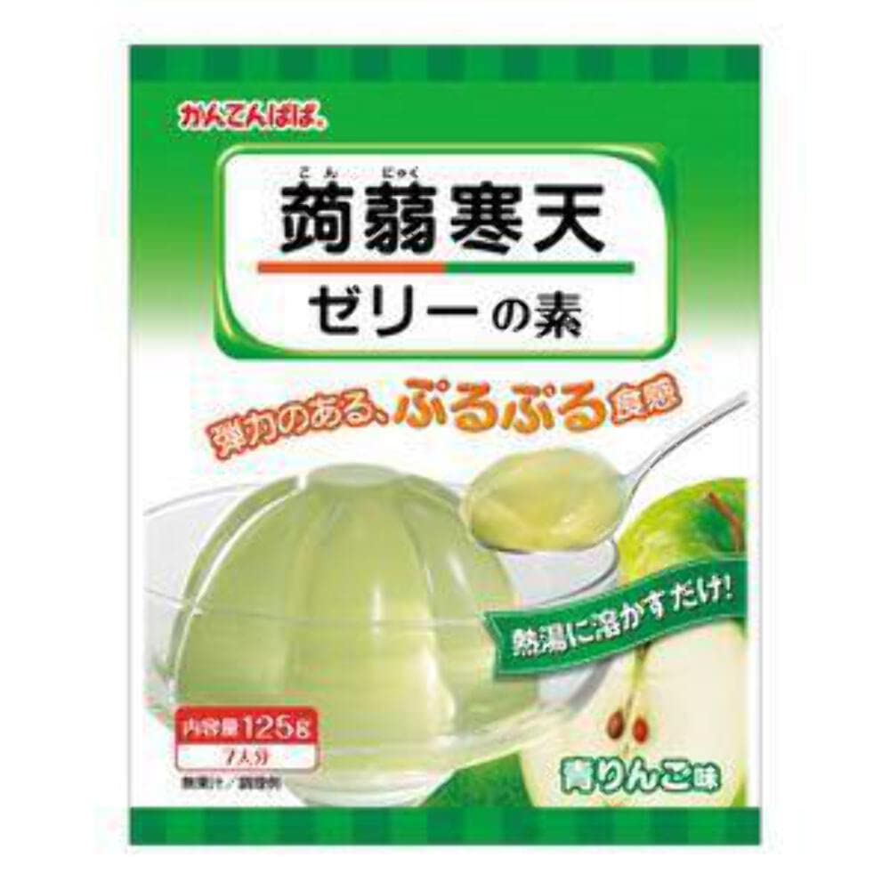Kantenpapa Konjac Jelly Mix Green Apple 7 Servings 4.40oz/125g