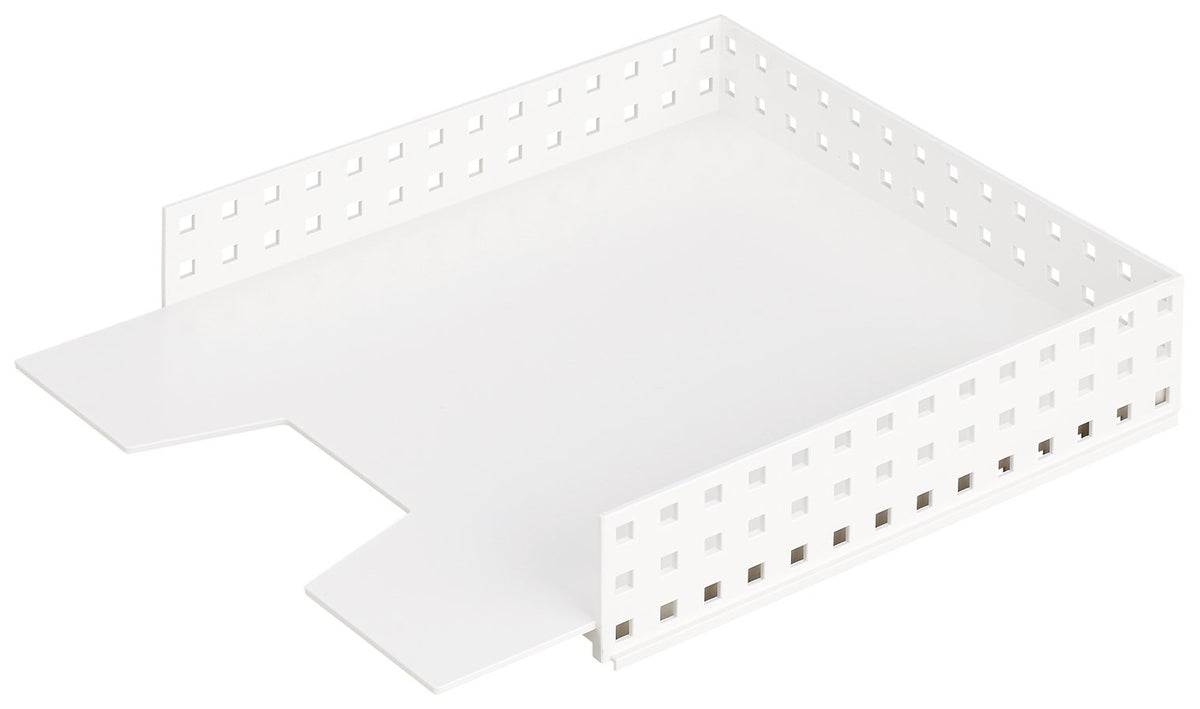 Like-IT CB-9029 Storage Box, Storage Case, Multi File Tray, Approx. Width 11.3 x Depth 13.8 x Height 2.5 inches (28.7 x 35 x 6.3 cm), White, Made in Japan