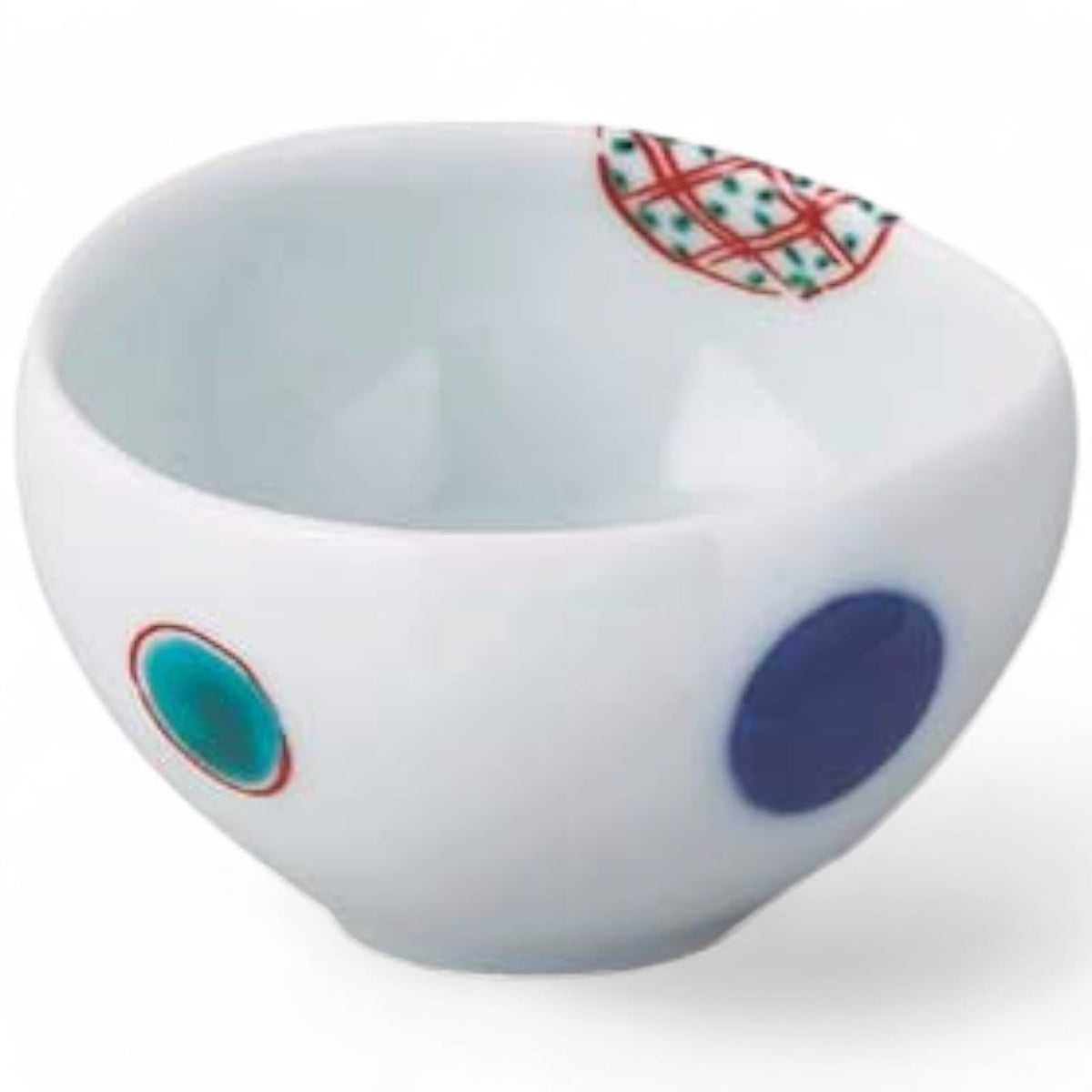 匠美風(Sho Bifu) Takumikaze Arita Ware Small Bowl, Nishiki Marumaru Crest Round Guinomi, Small Included, Made in Japan