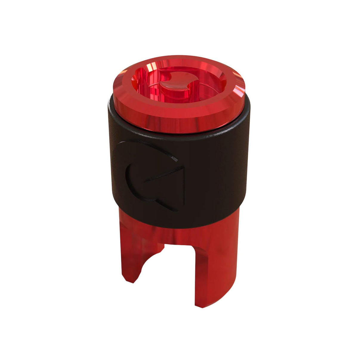 CLIK VALVE QUIK CAP INSTANTLY ON & OFF Aluminum 4 Piece Set for Bicycles, Red