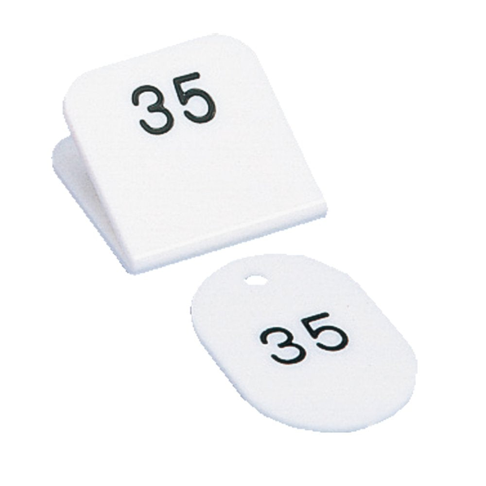 ORIONS CT-3-1-W Parent and Child Number Tag, Square, 1-50, White