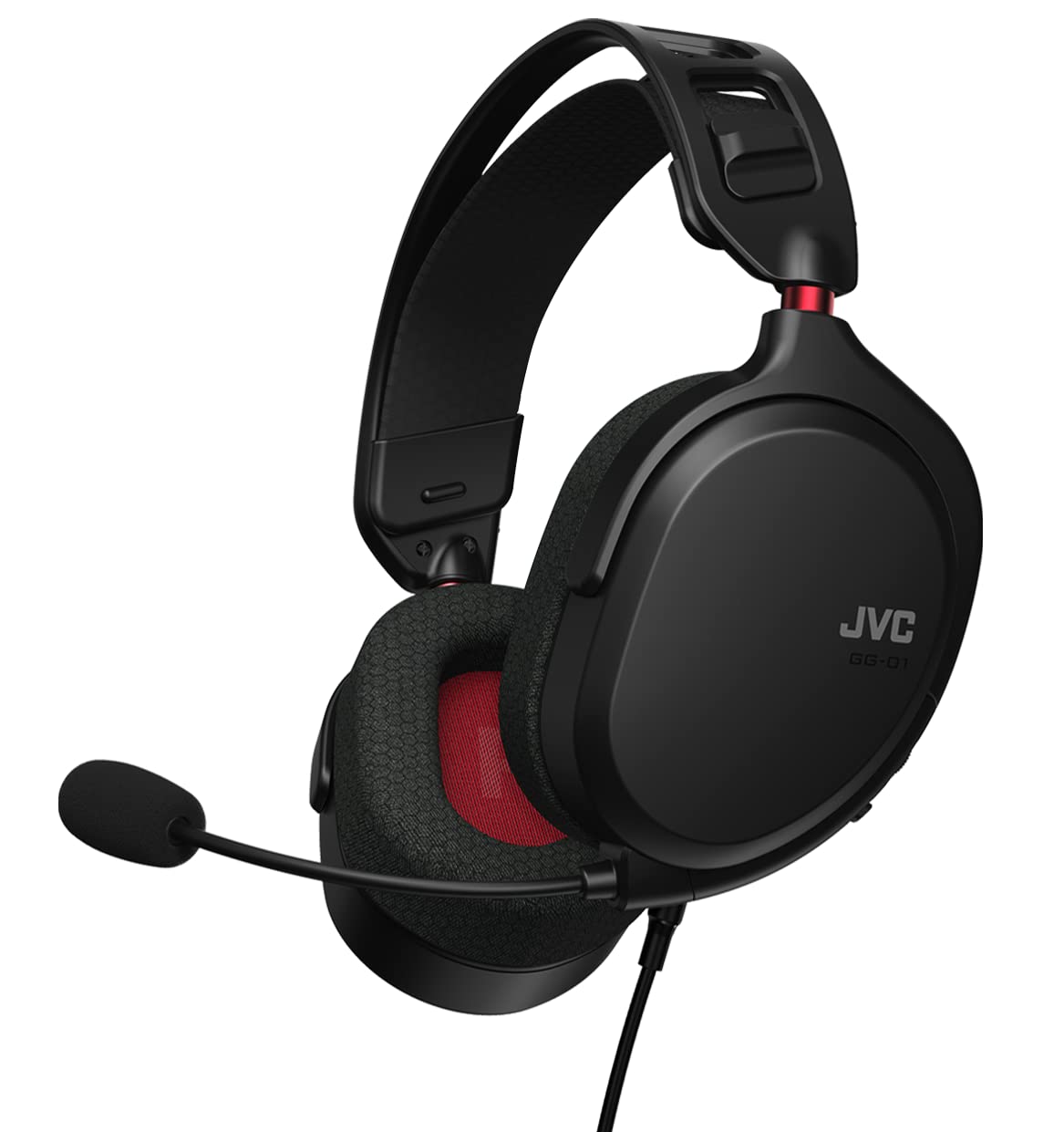 JVC GG-01-B Gaming Headset, Unit Weight: Approx. 6.7 oz (199 g), Lightweight Body, Black