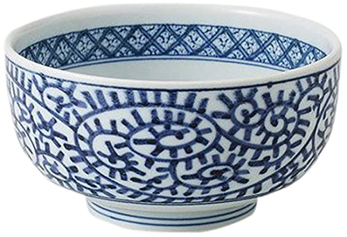 せともの本舗 Set of 5 Octopus Arabesque 5.0 Deep Mouth Bowl, 6.0 x 3.1 inches (15.2 x 8 cm), 15.2 oz (427 g), Bowl, Restaurant, Innn, Udon, Buckwheat Ramen, Japanese Tableware, Restaurant Commercial Use