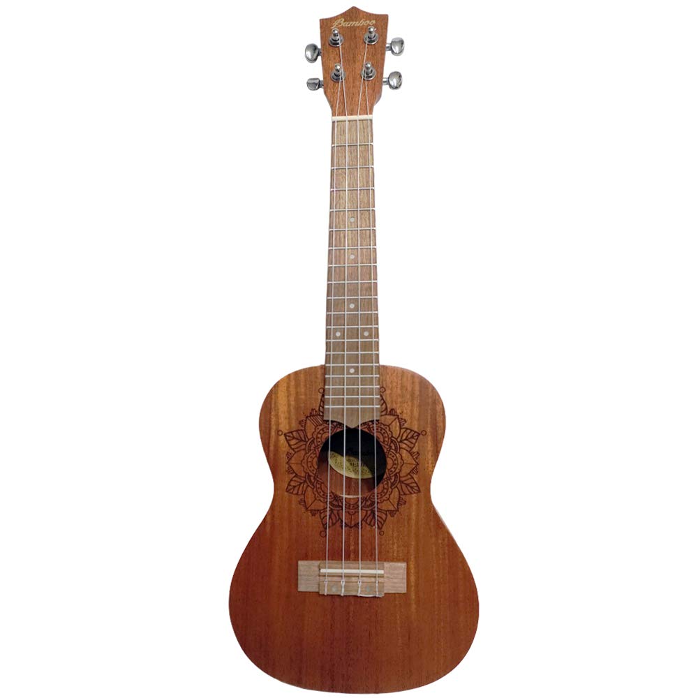 Bamboo Guitars Kailua BU-23KAI Ukulele, Concert Size, Gear Peg Specification, Soft Case Included, Authentic Japanese Product, Brown
