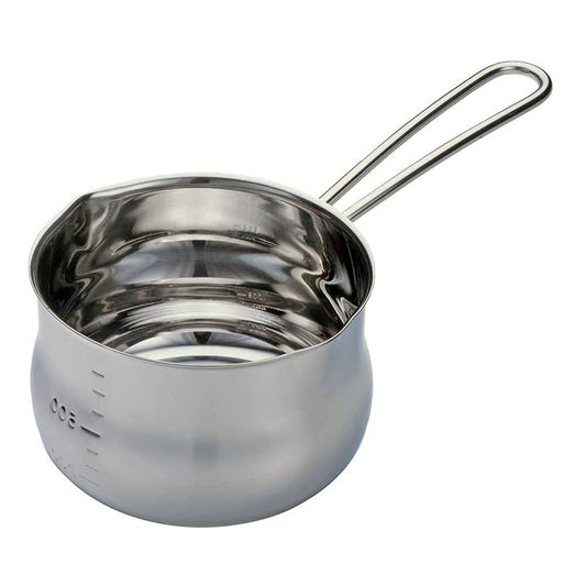 Shimomura 14966 Milk Pan, 4.7 inches (12 cm), Made in Japan, 0.3 gal (1.0 L) for Direct Fire with Spout Included Measuring Measuring Measuring Small Soup Making Baby Food Warming Milk Single Hand Pot