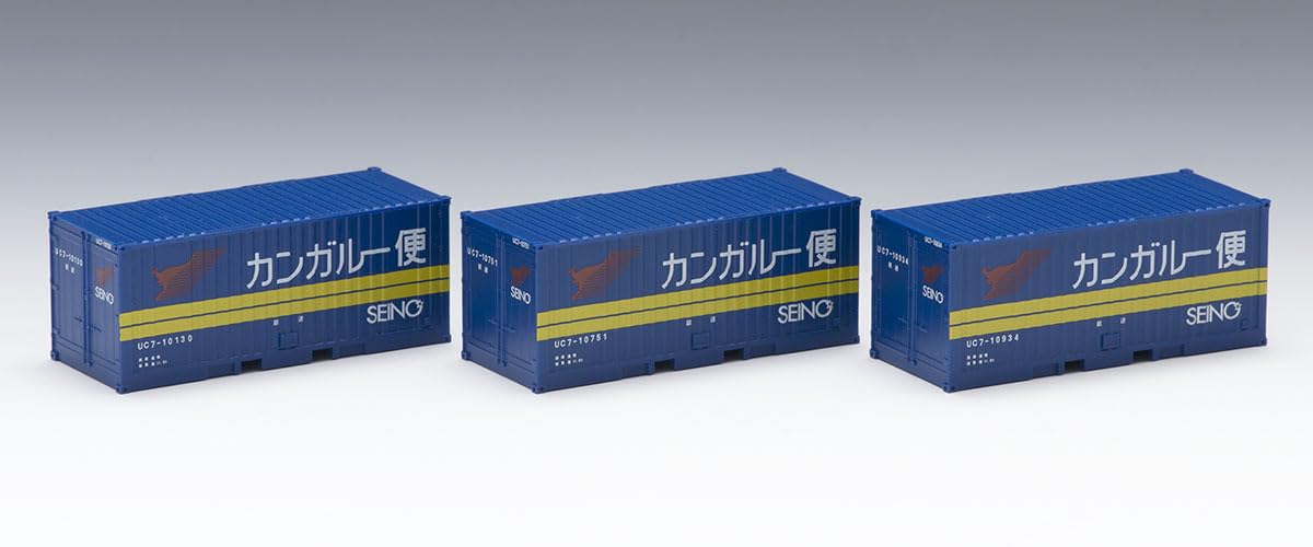 TOMYTEC 3185 3185 N-Gauge Privately Owned UC7 Shaped Container Seino Transport New Paint Pack of 3