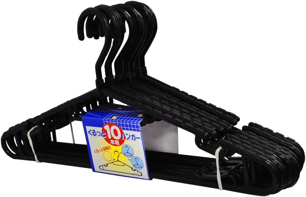 Rotating hangers 10-pack Black No. 8-15