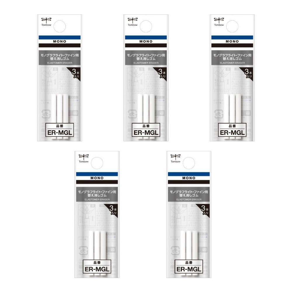 Tombow ER-MGL-5P Replacement Eraser for Mono Mechanical Pencil Monograph Light Monograph Fine