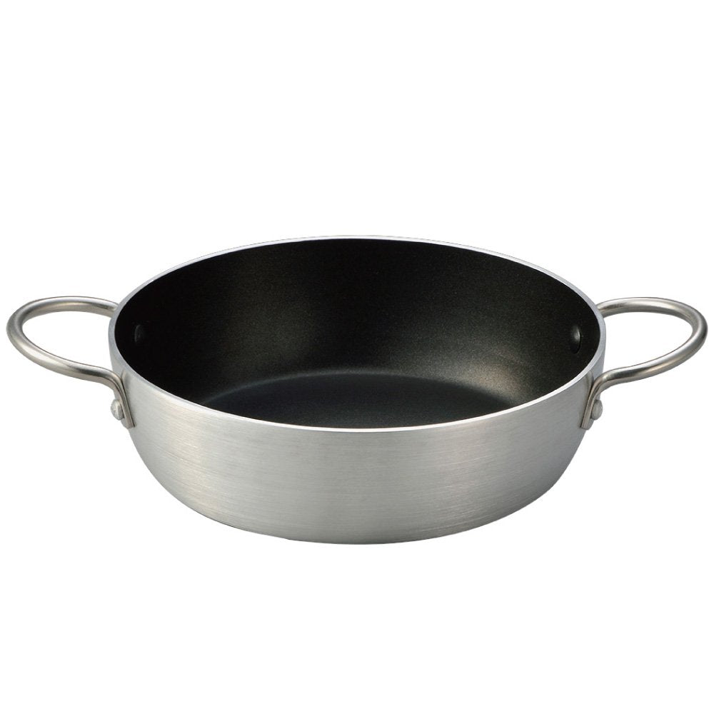 Alcube S-1042 Double Handed Pot, Silver, 7.1 inches (18 cm), Demi Pro Family Casserole