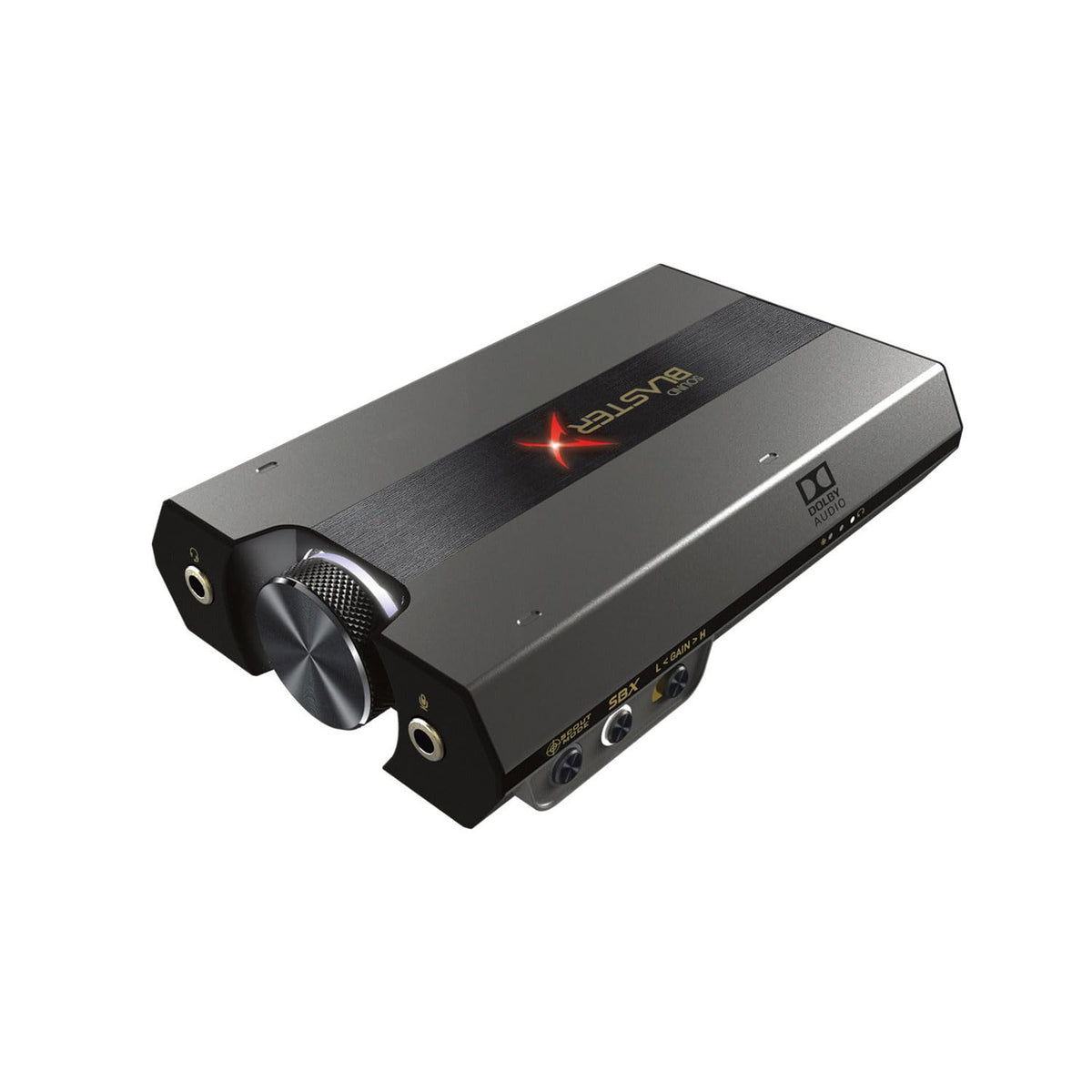 Sound BlasterX G6 Hi-Res 130dB 32bit/384kHz Gaming DAC, External USB Sound Card with Xamp Headphone Amp, Dolby Digital, 7.1 Virtual Surround Sound, Sidetone/Speaker Control for PS4, Xbox One