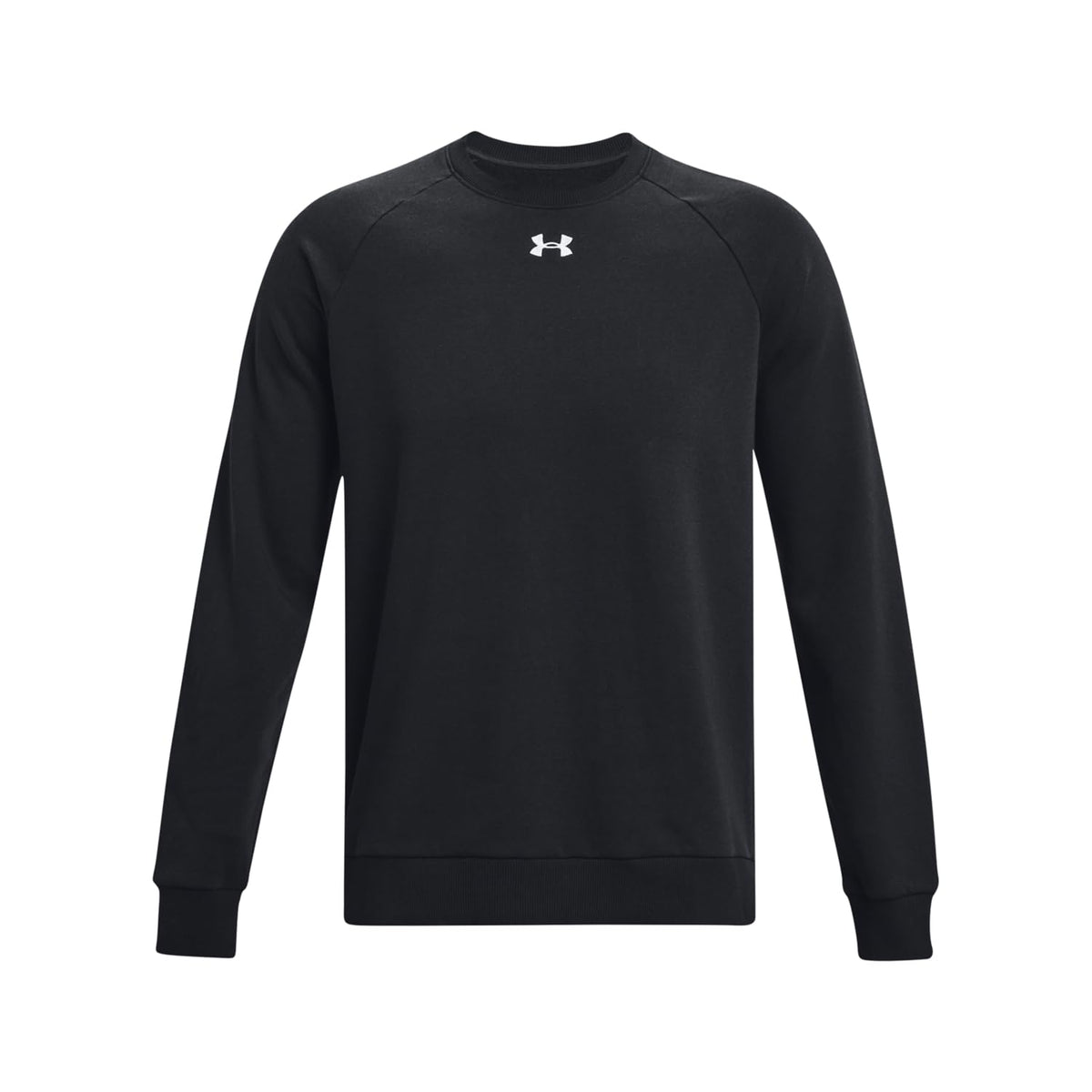 Under Armour Men's Rival Fleece Crew, (001) Black / / White, Medium