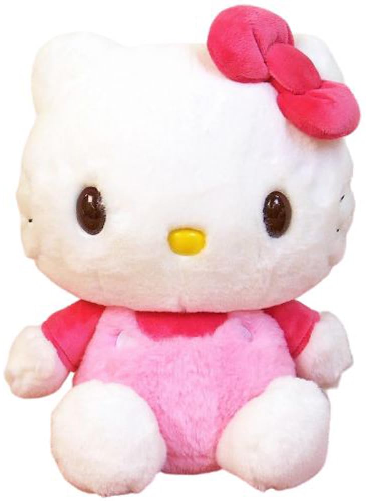 Nakajima Fluffy Hello Kitty M Pink 28cm x 23.5cm x 16.5cm Sanrio Hello Kitty Stuffed 143020-20