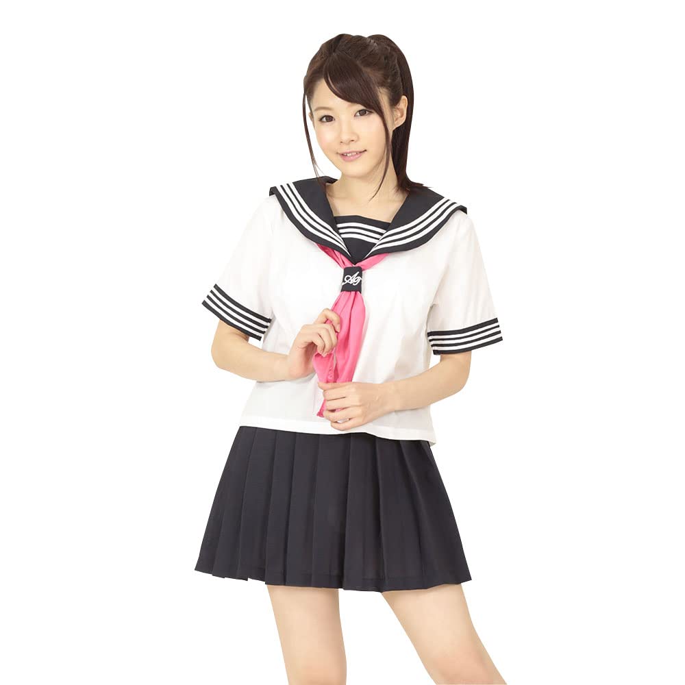 school sailor short sleeve navy blue × white innocence (Pure School) One Size