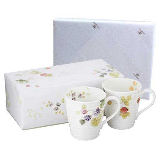 Narumi 96011-21903PAZ Pair of Mug, 12.5 fl oz (370 cc), Set of 2, Microwave Warming, Dishwasher Safe