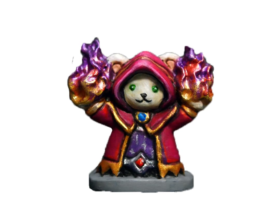 オーロラモデル Aurora Model Tiddy Bear Mage Unpainted Metal Figure, 1/48