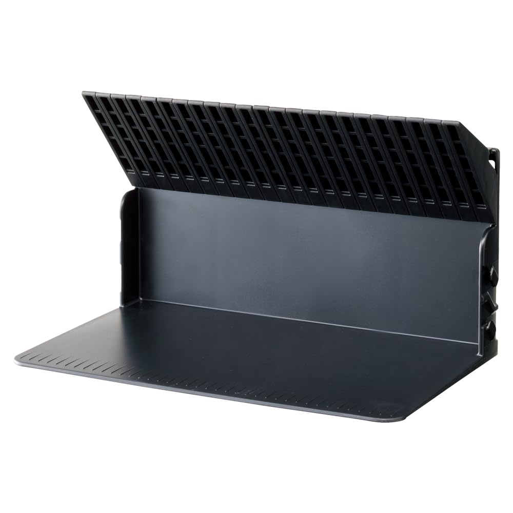Lihit Lab A3575-24 Single Book Stand Bookend CD DVD Storage, Black