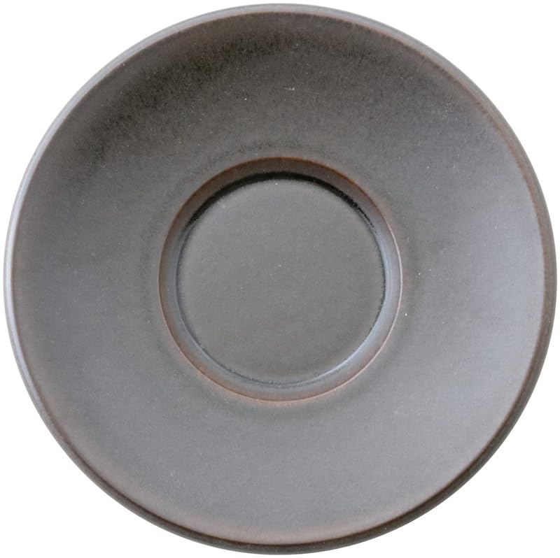 Koyo Pottery 11662055 Spada Lava Brown Coffee Saucer, Dishwasher Safe, Made in Japan