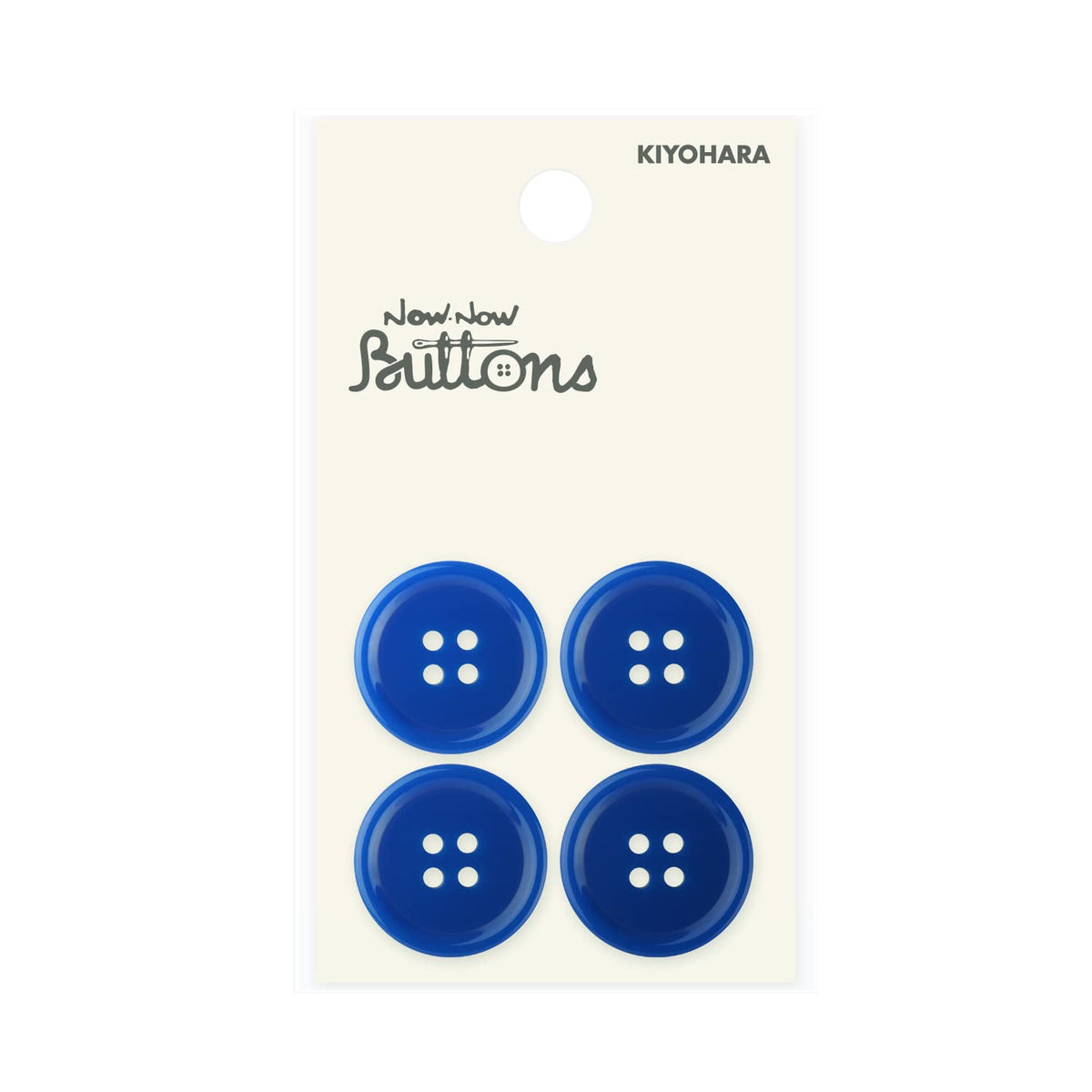 KIYOHARA NWN4085 Now Now Button Color Buttons, 4 Holes, Diameter 0.8 inches (20 mm), Flower Navy Blue