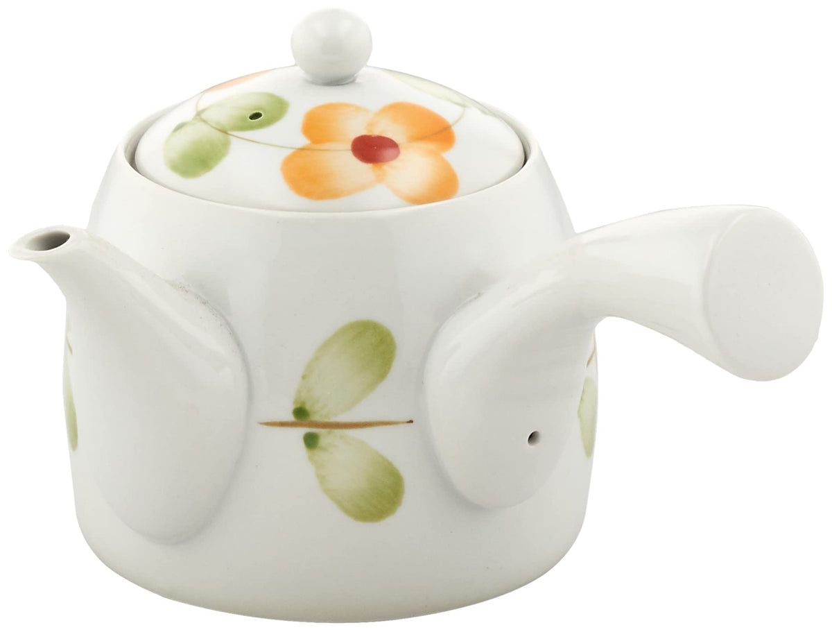 Ranchant Teapot (M) Multi, φ4.1 x 2.9 x 3.9 inches (10.5 x 7.3 x 10 cm), Two Colors, Four Flowers