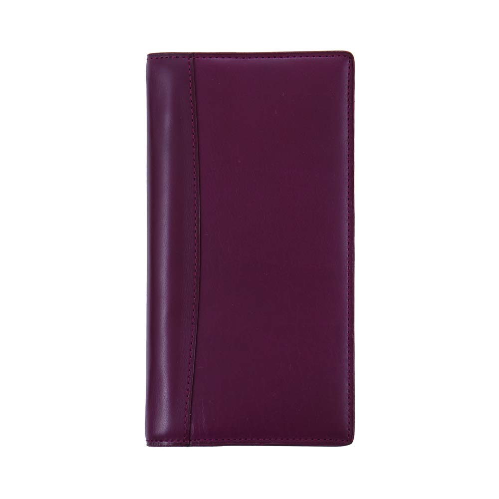 Narrow size earrings ring diameter 11mm leather organizer binder [wine] 122-111-4