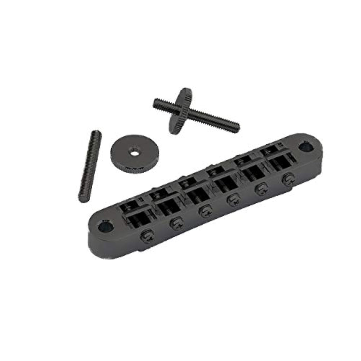Gotoh GE103B Tune-O-Matic Style Guitar Bridge with Small Posts, Cosmo Black