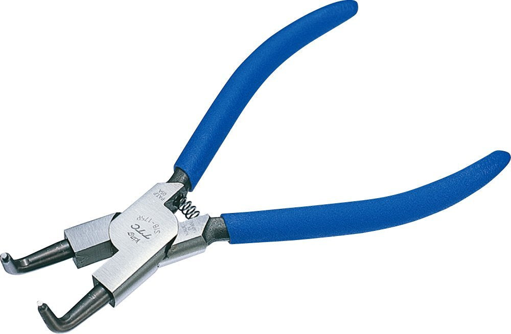 Tsunoda SIB-175P Snap Ring Pliers (Bent) 7-Inch, Internal Ring 3/4 to 2-3/8"