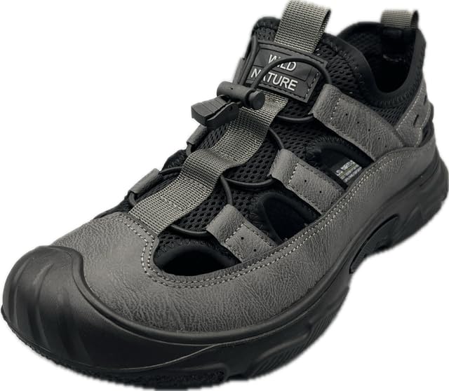 WILD NATURE(ワイルドネイチャー) Men's Sandals Driving Style Loafer, Gray, 27.0 cm