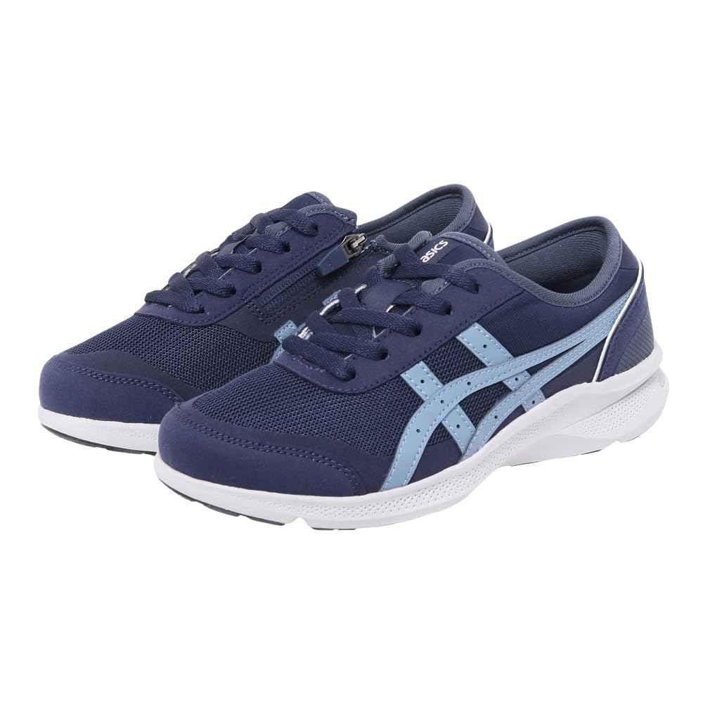 WELLNESSWALKER(ウェルネスウォーカー) Women's Hadashi Walker 3E Walking Shoes, Navy Blue/Gray Beige 066, 23.5 cm 3E