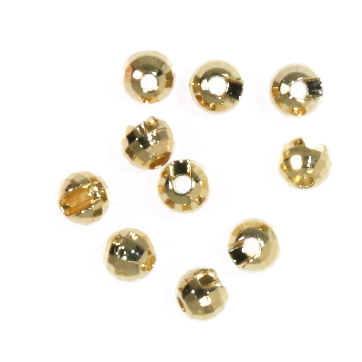 TIEMCO Fly Material TMC Tungsten Bead Plus Mirror, Large, 0.2 inches (4.0 mm), Gold