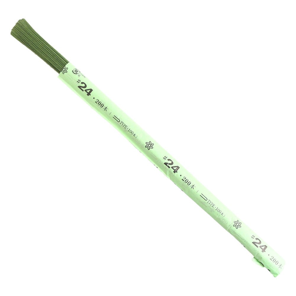 Nippon Chuko Roll Wire #24 100 Pieces, U-Shaped, Total Length 28.3 inches (72 cm), Green MAF-JW24G Craft Flower Ground Scroll Wire