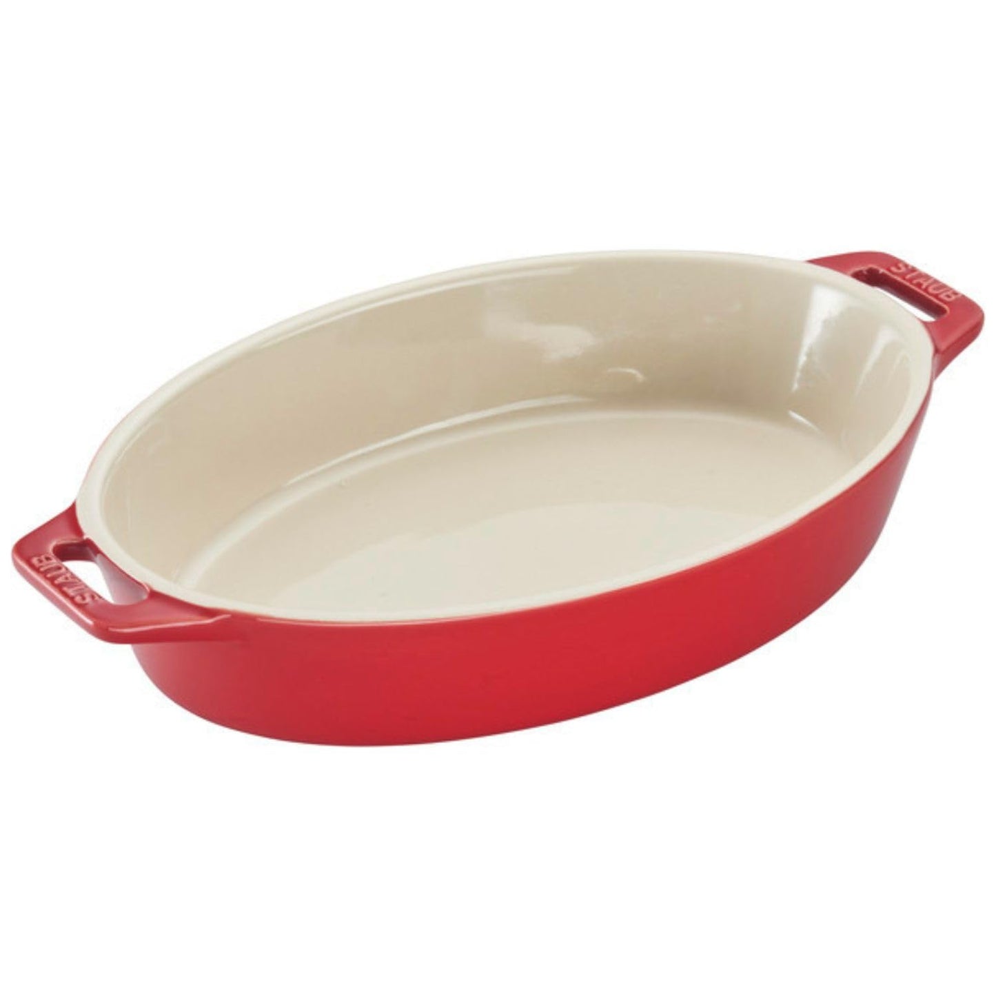 staub Dish 40508-606 Oval Dish, Cherry 9.1 inches (23 cm), Ceramic Au Gratin Dish, Oven Safe and Microwave Safe