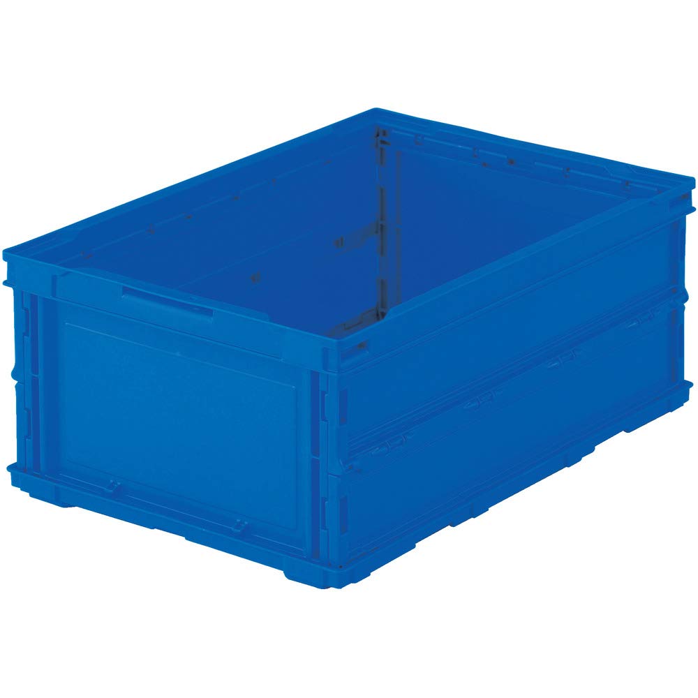 TRUSCO TR-O30B-DB Thin Folding Container, 9.8 gal (30 L), Dark Blue, Storage Case Storage Box