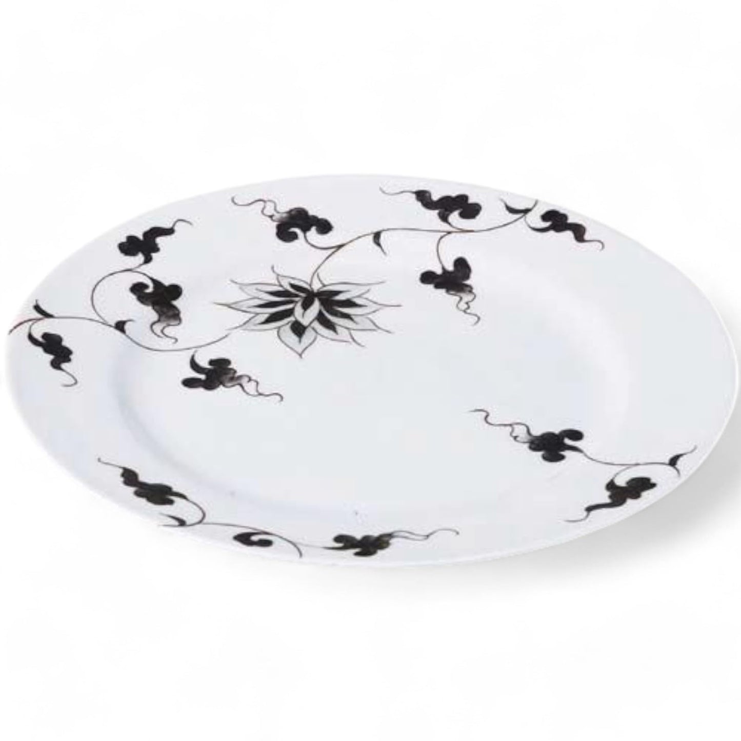 匠美風(Sho Bifu) Takumikaze Arita Ware 10.6 inches (27 cm) Curry Plate, Dyed Pottery and Modern Western Flower 10.2 inches (26 cm), Made in Japan